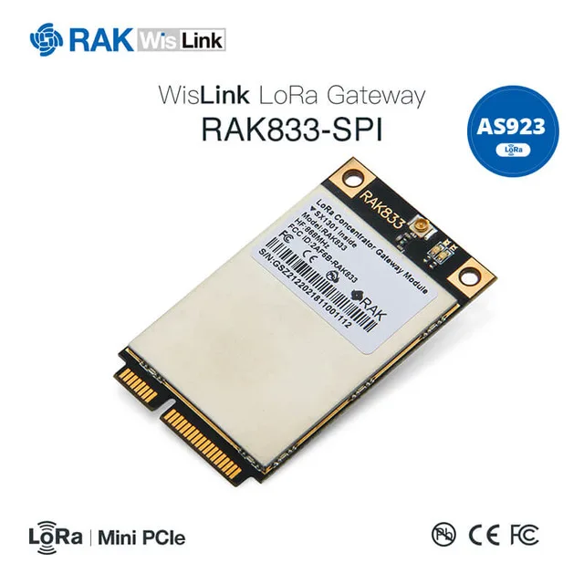 833-SPI-AS923 Промышленный мини PCIe LoRa концентратор шлюз модуль с SX1301 и FT2232H Чип поддержка SPI USB RAK833 IOT модуль Q075 - Цвет: 833-SPI-AS923
