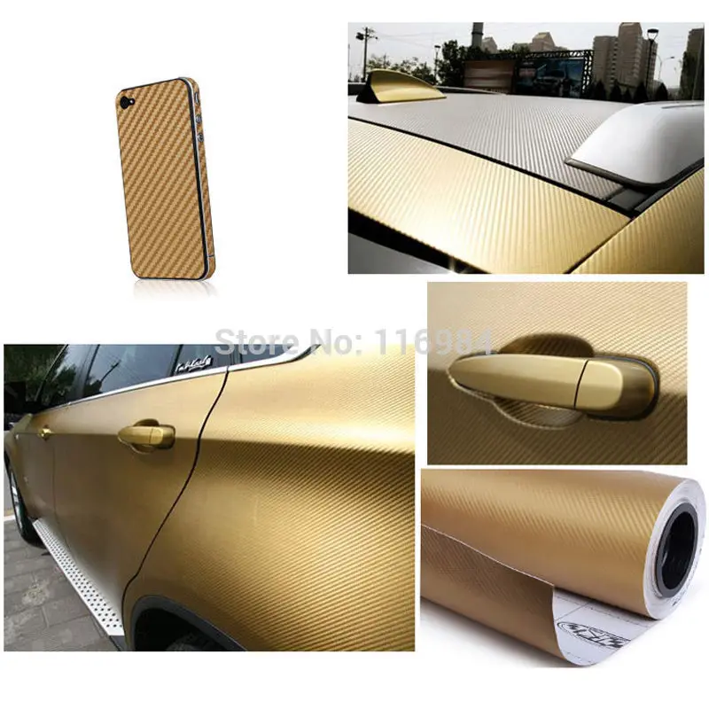 1 шт. x 127 мм 30 см 3D виниловая самодельная оберточная пленка из углеродного волокна