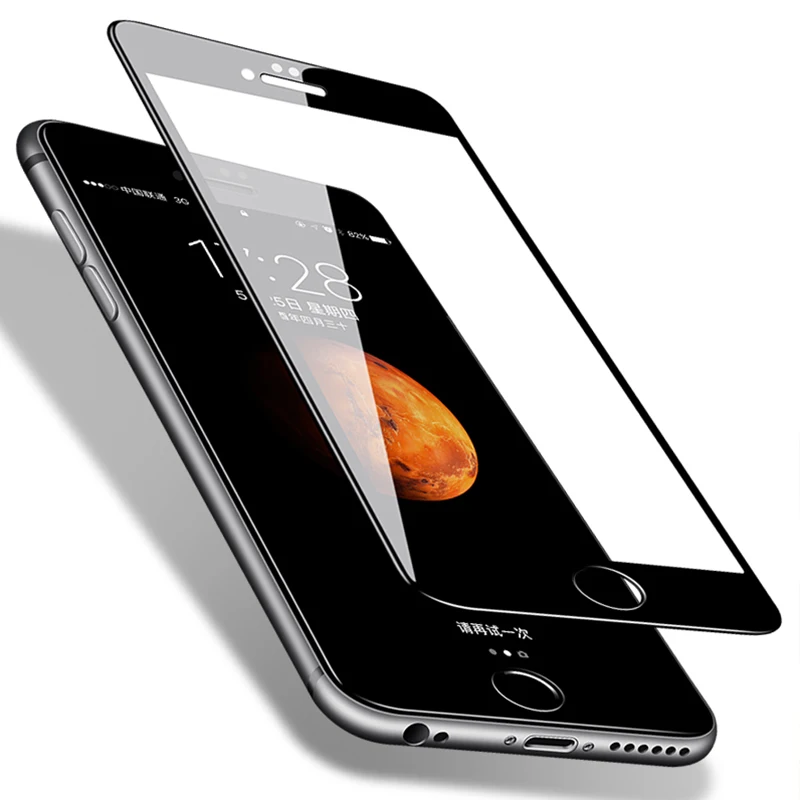3D Защитное стекло для iPhone 7 plus полное покрытие закаленное 6 6s 8 защита экрана