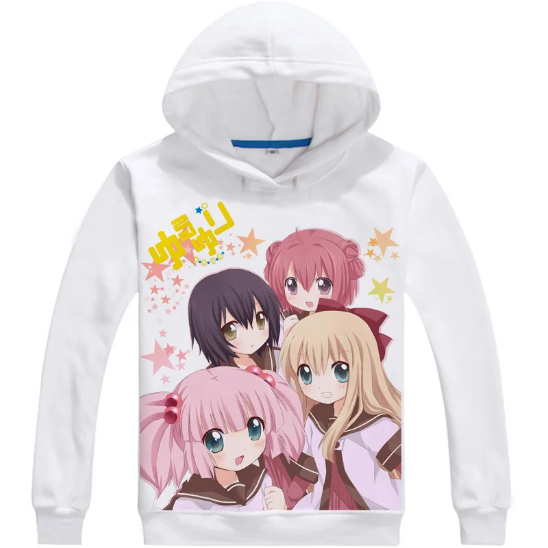 Мужские 3D толстовки YuruYuri Easygoing Yuri хип хоп с длинным рукавом Аниме Akari Akaza Yui Funami