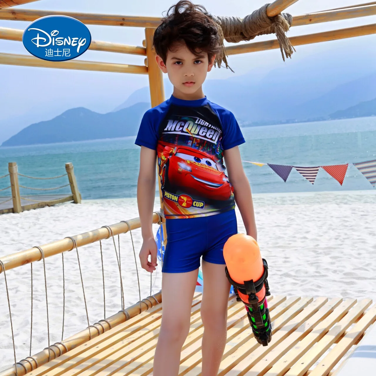 Купальник для мальчиков с рисунком машинки, Детские купальники, милый купальник для мальчиков