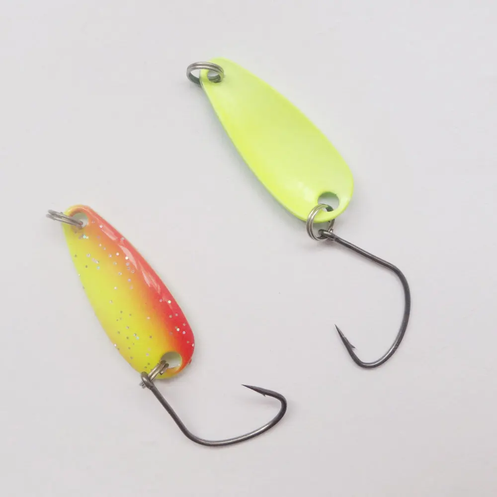 Hexakill Spoons Trout Lures 1pcs 2.5g Metal Bait Wobbler Spoon pesca micro metal lures area trout fishing ultralight