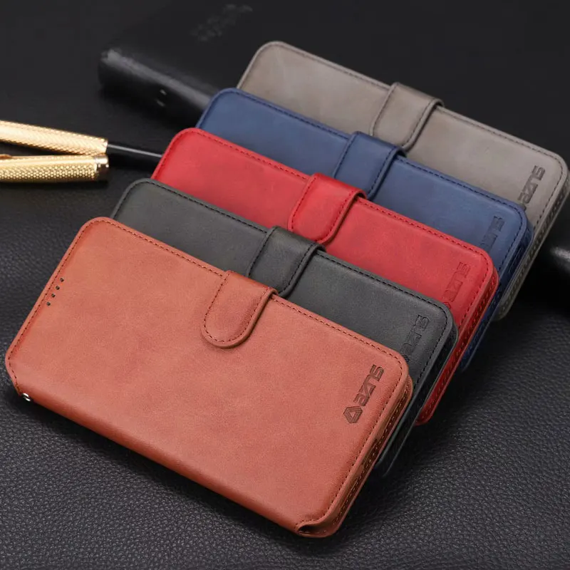AZNS Redmi 5plus note5pro Coque Чехол-книжка с кошельком из искусственной чехол для Xiaomi note 5 6 7 8
