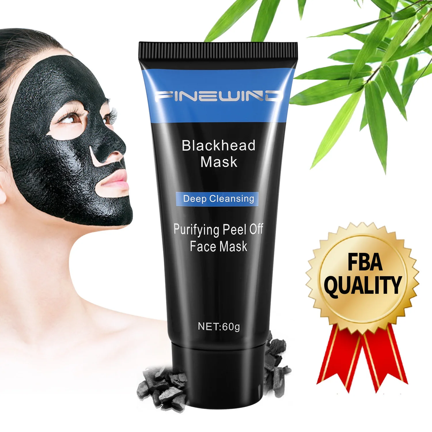 MABOX Deep Cleansing purifying peel off Black mud Facial mask Remove blackhead facial mask nose Acne remover Face care