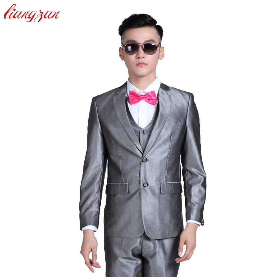 (Пиджак + брюки галстук) мужской деловой костюм приталенный смокинг формальные