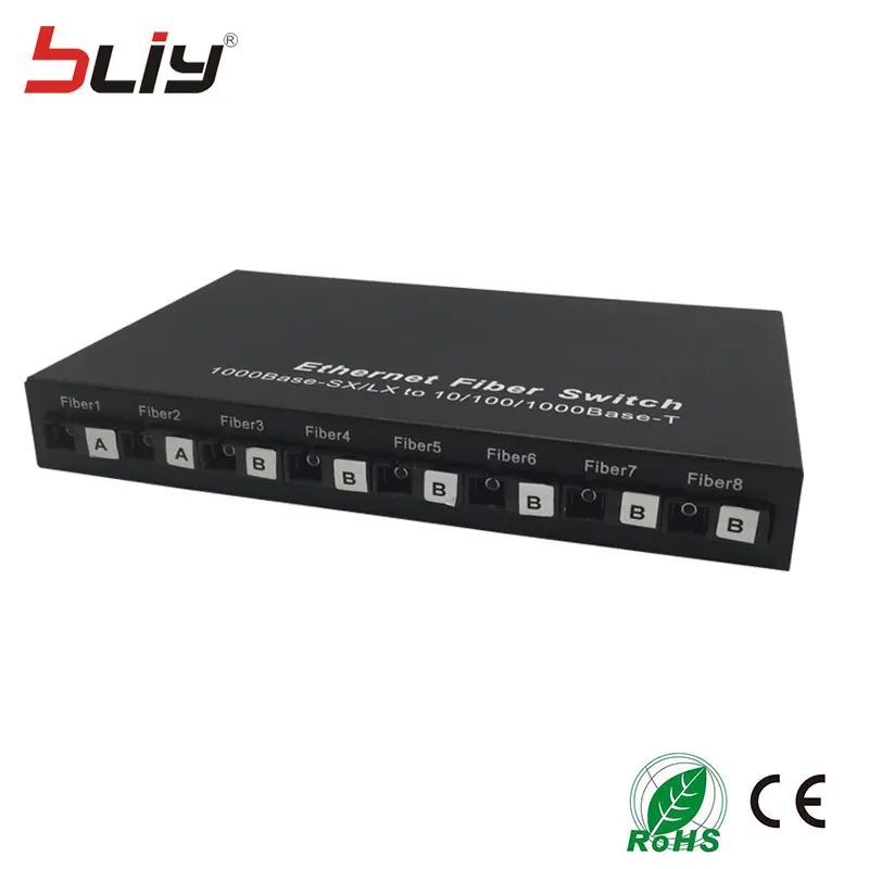 Шэньчжэнь завод 8 100 Мбит/с оптическим портом 2 10/100/1000 м RJ45 порт SC 20 км быстро