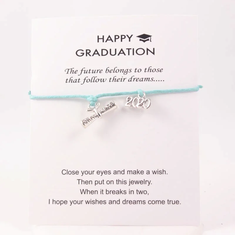 Желтая кожа Веревка Браслеты 2020 сертификат диплома болтающиеся подвески