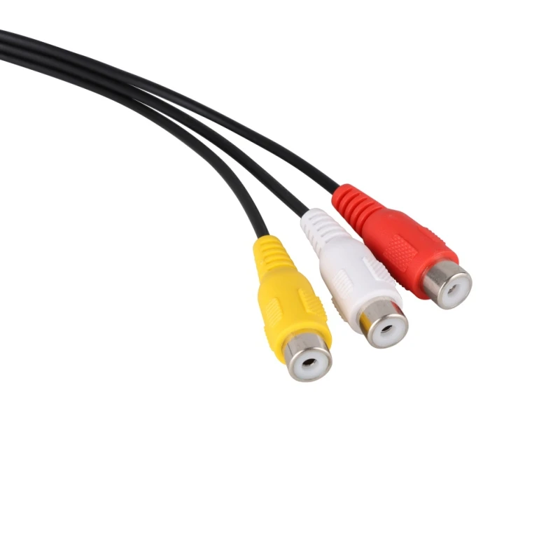 Аудиокабель 4 Pin S-Video to 3 RCA Женский ТВ-адаптер кабель для ноутбука с разъемом и