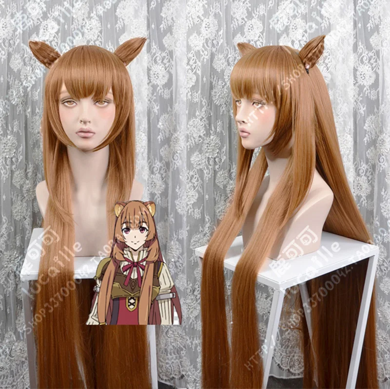 Восхода щит Hero Raphtalia Rafutaria 100 см длинное коричневое Жаростойкие накладные волосы