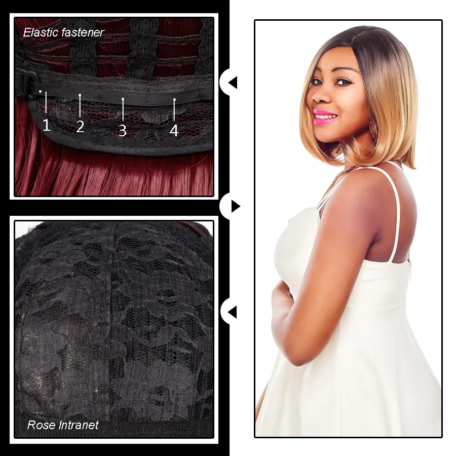 AliLeader короткий Боб Омбре серый парик темно корень фиолетовый блонд зеленый