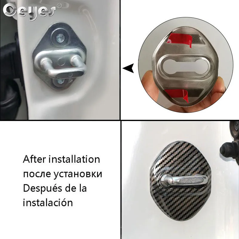 Ceyes Авто замок крышки флаги эмблема логотип Стикеры стайлинга автомобилей чехол