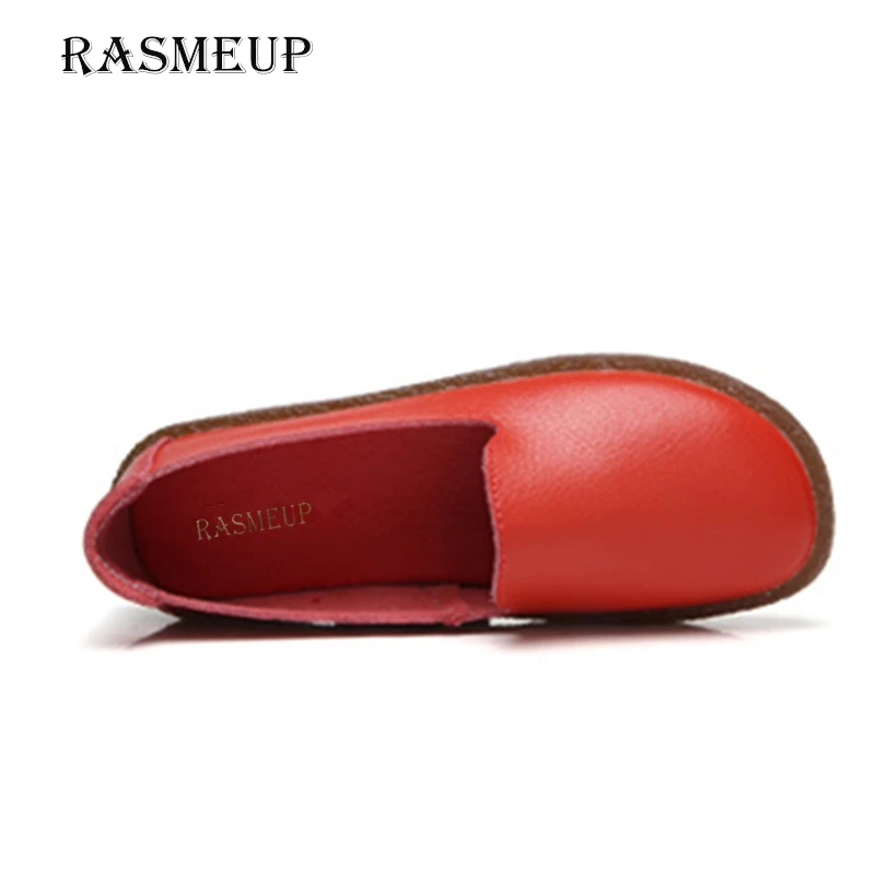 Женская обувь на плоской подошве из натуральной кожи RAMEUP весенние Лоферы без