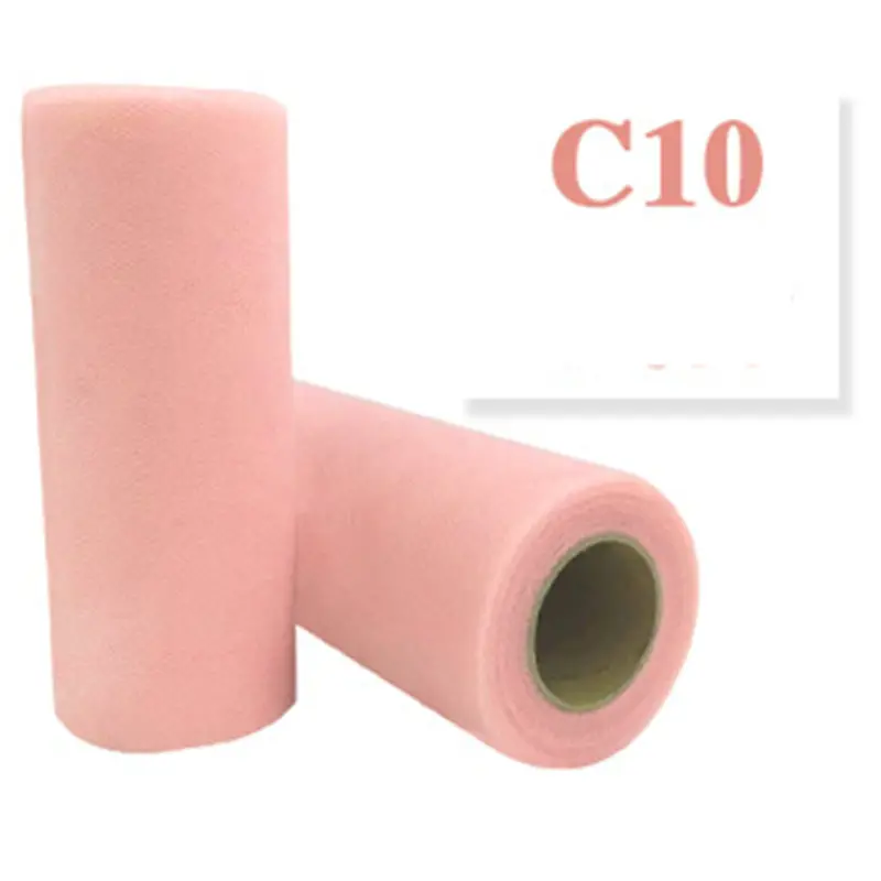 C10 Детский фатиновый рулон, 5 см, 15 см, 25 ярдов, рулонная тканевая юбка-пачка для вечеринки, подарок на день рождения, сделай сам, свадебные украшения, вечерние принадлежности - Цвет: C10