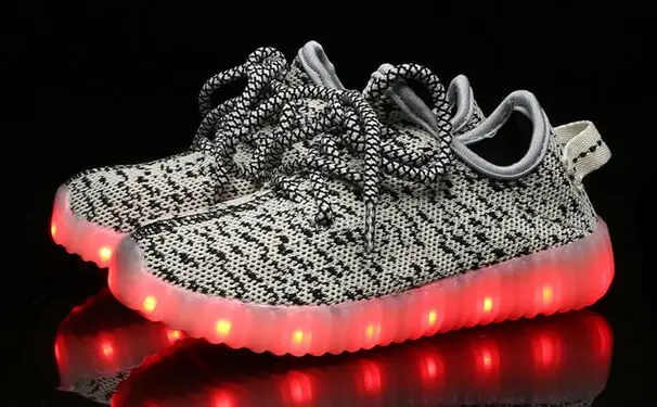 2017 новые детские кроссовки с USB зарядкой светящиеся для мальчиков и девочек