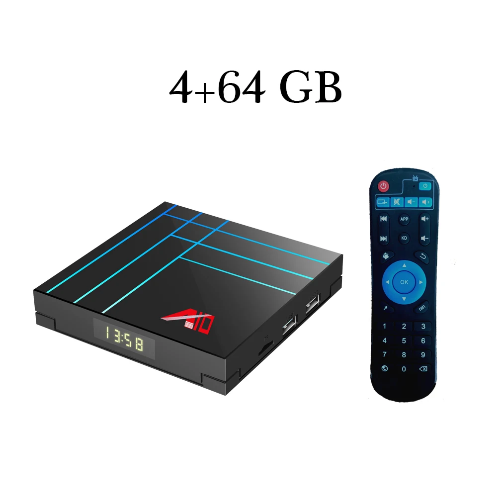 4G 64G TV BOX Новейшая Смарт ТВ-приставка 4 Гб 64 Гб RK3318 IP tv Android tv Box Youtube 4K HDR медиаплеер Google Play телеприставка PK H96 MAX - Цвет: 4G 64G TV BOX
