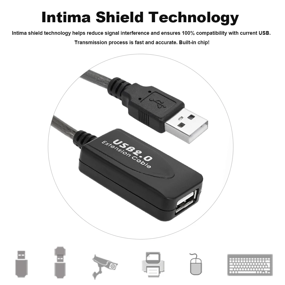 5 м 10 15 Суперскоростной USB 2 0 Активный ретранслятор штырь-гнездо Удлинительный