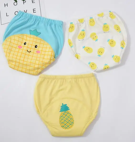 f 3pcs 3 шт., хлопковые многоразовые подгузники, плотные детские тренировочные штаны, комплект подгузников, детское нижнее белье, моющиеся детские пижамы, брюки детские шорты - Цвет: f 3pcs