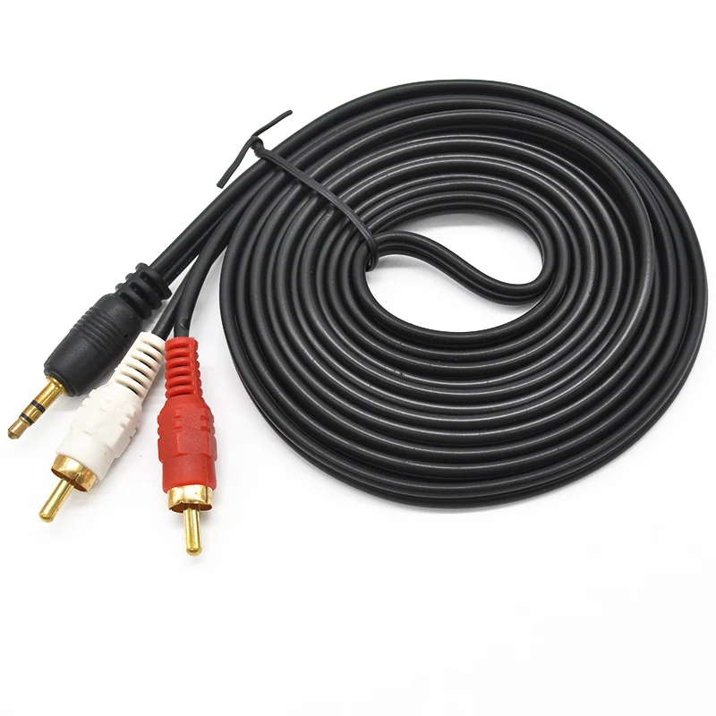 3.5mm AUX Cable Male Jack to AV 2 RCA Stereo Music Audio Cord for Mp3 Pod Phone TV Sound Speakers |