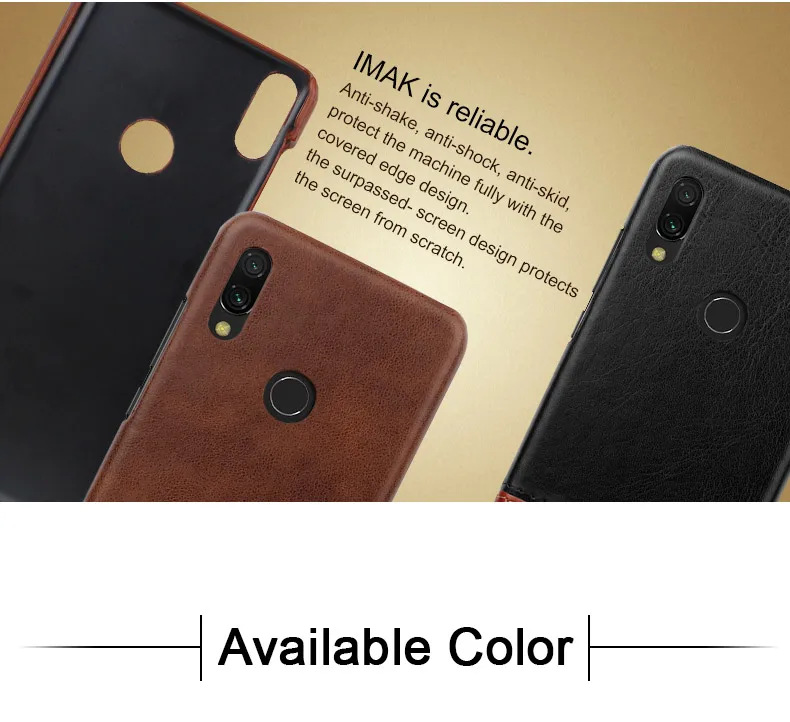 Для Redmi7 чехол Xiaomi Redmi Note 7 Чехол IMAK кожа элегантная задняя крышка для Funda Redmi 7 Чехол Redmi note7 Note 7 Pro 7s 7 S