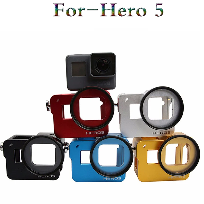 Gopro hero 7 аксессуары CNC Алюминиевый металлический защитный корпус чехол с адаптером для камеры Gopro hero 5 6 7 hero 5 hero 7