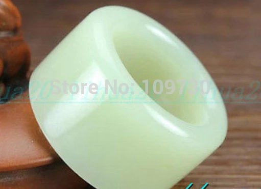 hj0032 100% hetian Jade Jadeite Archers Thumb Ring Milky White Chinese men's A grade | Украшения и аксессуары