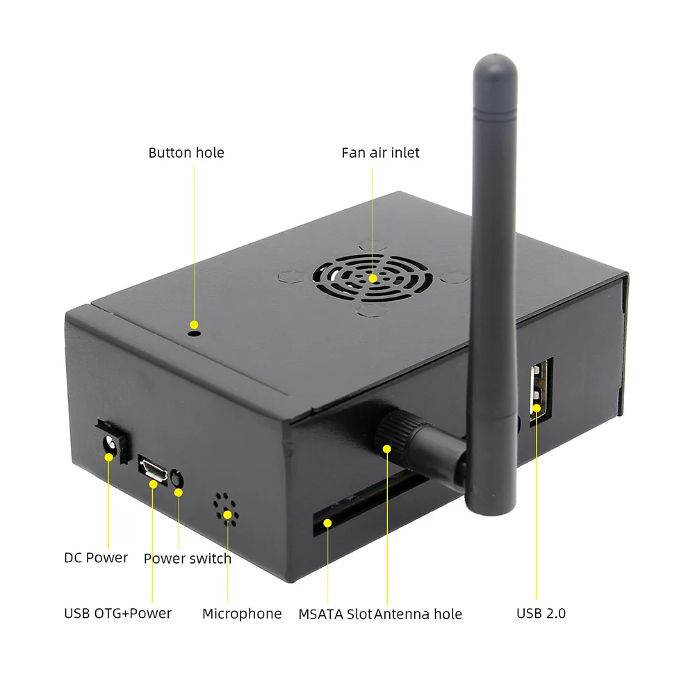 Оранжевый Pi 3 соответствующий металлический чехол/корпус+ вентилятор охлаждения, Защитный корпус для Orange Pi 3 материнская плата