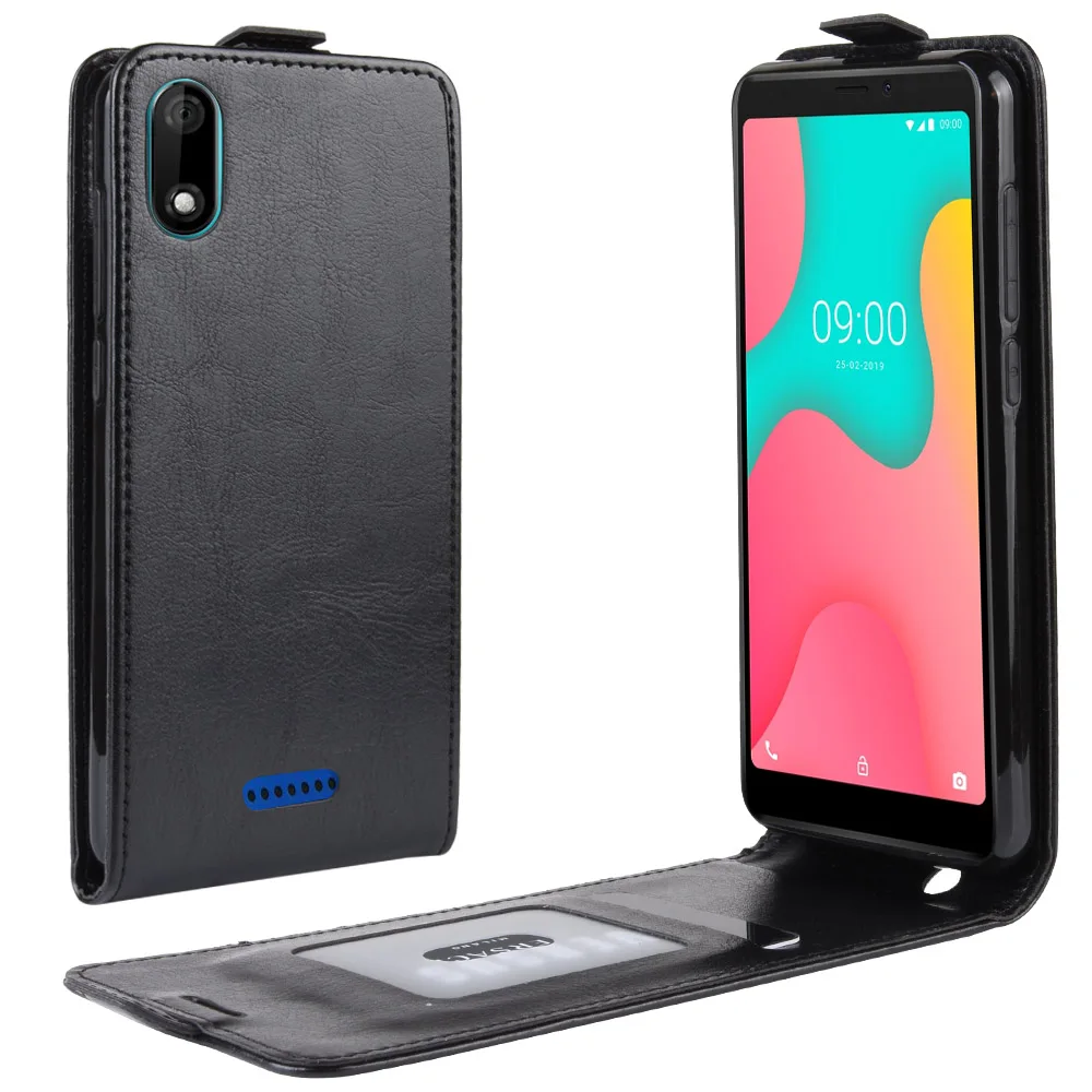 Чехол для телефона Wiko Y60 View 3 откидная задняя крышка из искусственной кожи