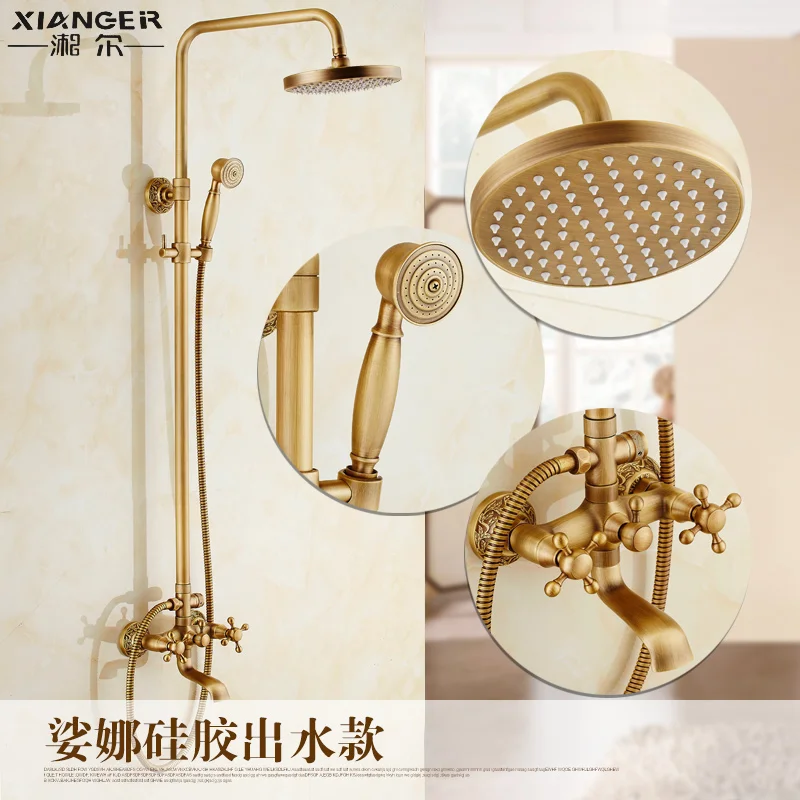 Смесители для душа под старину Медь матовый Ванная комната осадков душем