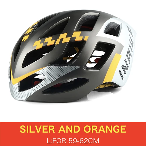 Silver and Orange INBIKE велосипедный шлем цельный литой шлем защитные велосипедные аксессуары легкие 255 г мужской шлем для горного велосипеда - Цвет: Silver and Orange