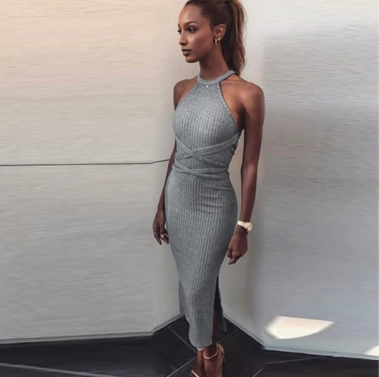 Элегантное праздничное платье с круглым вырезом Тонкий Bodycon Vestido рукавов Для