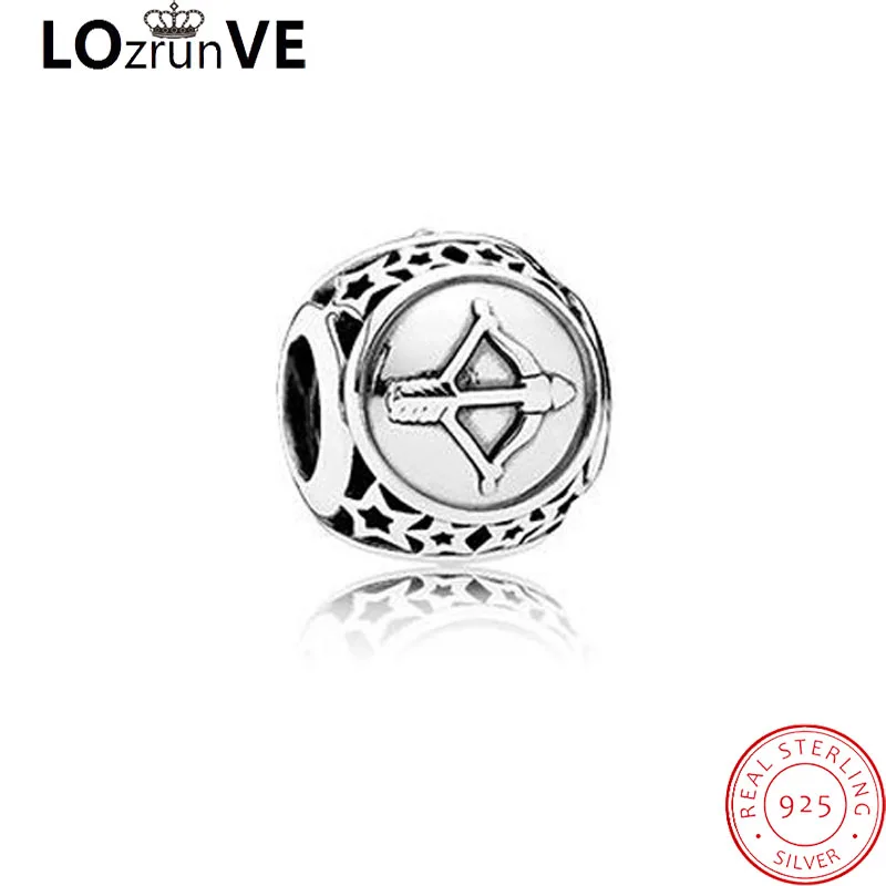 LOZRUNVE 2018 original 925 sterling silver DIY pendant fashion 12 constellation elegant bracelet breloque women wholesale | Украшения и