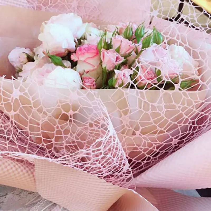 Креативный DIY цветок Подарочное украшение упаковка креповая бумага сетка ручной