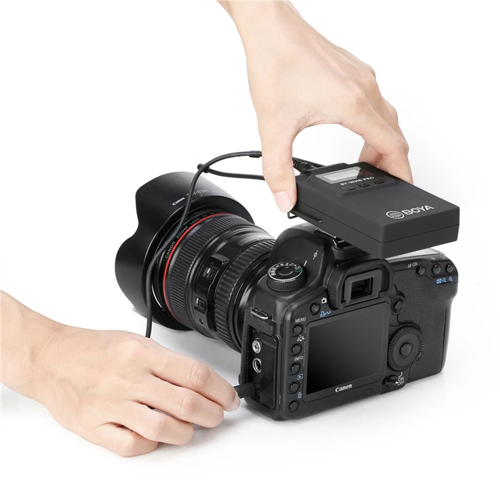 BOYA BY-WM8 Pro K1 UHF Двухканальный беспроводной микрофон Lavalier для Canon Nikon DSLR Camera Camcorder MIC
