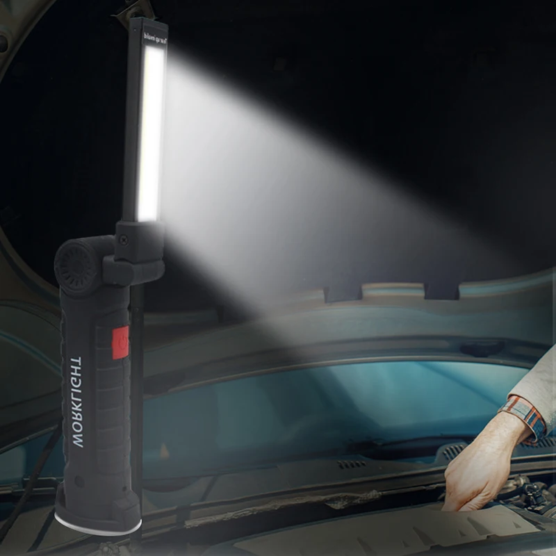 YAOMING COB легкий перезаряжаемый Магнитный фонарь с usb кабелем гибкая инспекционная