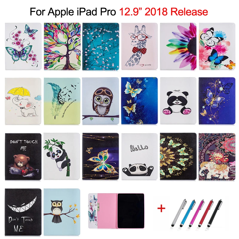 Чехол для планшета iPad Pro 12 9 2018 чехол с рисунком панды совы единорога кошелек