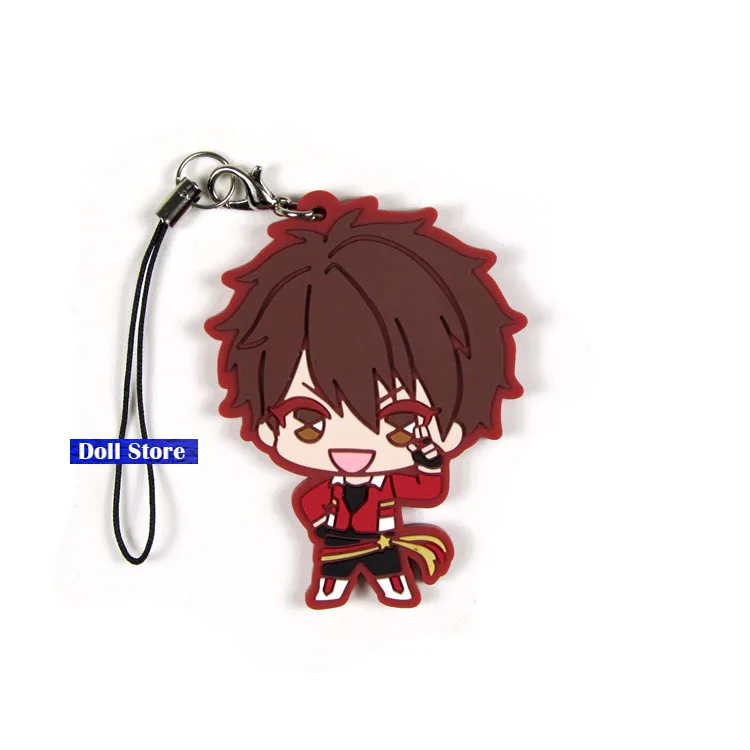 Ensemble Stars короткая футболка с героями из японского аниме «figurerubber силиконовые сладкий запах подвеска на мобильный телефон брелок ремешок D179
