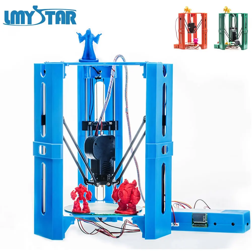 LMYSTAR простая сборка DIY Мини 3d принтер Delta комплект настольный с 1 75 мм нитью sd карта