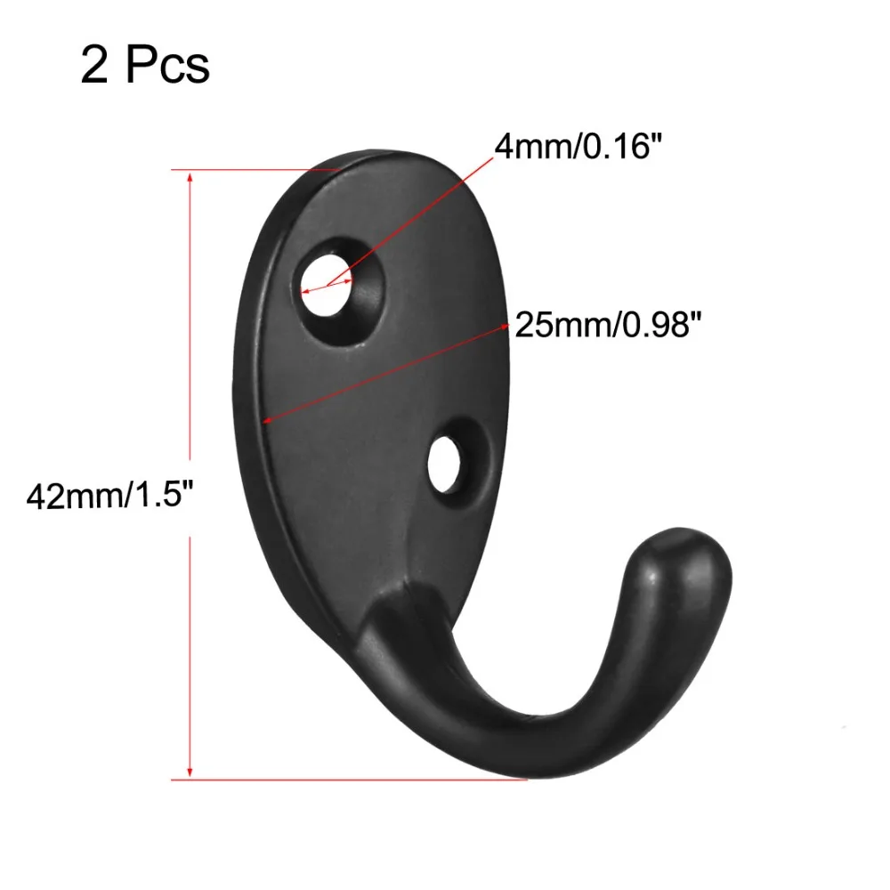 

Uxcell 2pcs 38x25x42mm Durable Coat Hooks Wall Mounted Retro Hooks Utility Hook for Coat Scarf Bag Towel Key Cap Cup Hat 3Colors