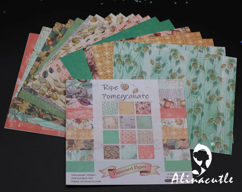AlinaCraft 24 листа 6 &quotX6&quot узорчатые бумажные трубы гранат Скрапбукинг бумажный