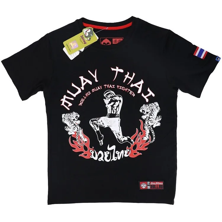 ROLLHO MMA одежда рубашки Рашгард Фитнес Базовый слой кожи туго тяжелого подъема для мужчин боевые футболки Муай Тай шорты Боксеры