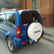 SHCHCG аксессуары для Suzuki Jimny 2007- ABS пластик Неокрашенный праймер спойлер на задний багажник, крыло со светодиодным светильник для стайлинга автомобилей