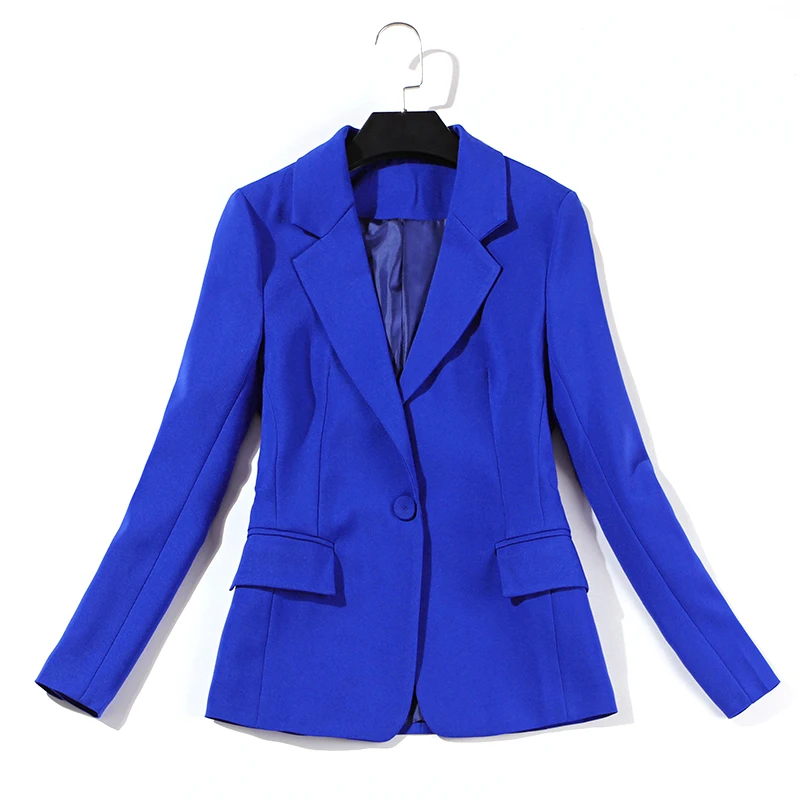

Spring and summer Fashion Women Pant Suits 2 Pieces Set Single Breasted Jacket Blazer Buttons Pant Casual Female Suits