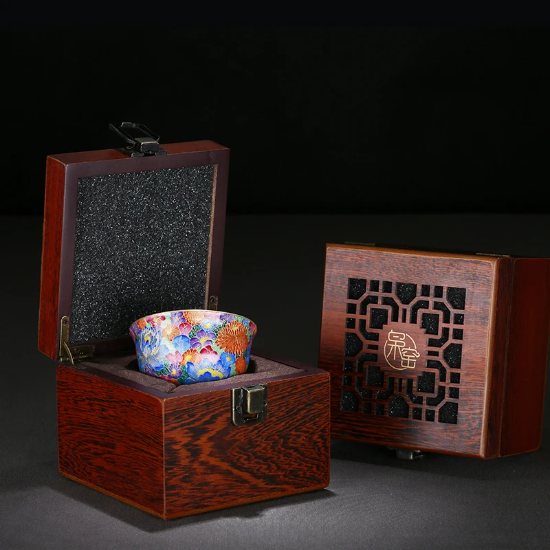 Чайный сервиз Цзиндэчжэнь из филигранью фарфоровая чайная чашка с цветными