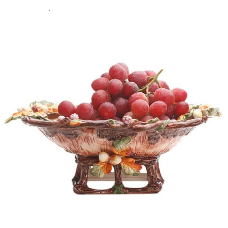 Керамический рельефный Американский Европейский Винтажный поднос для фруктов