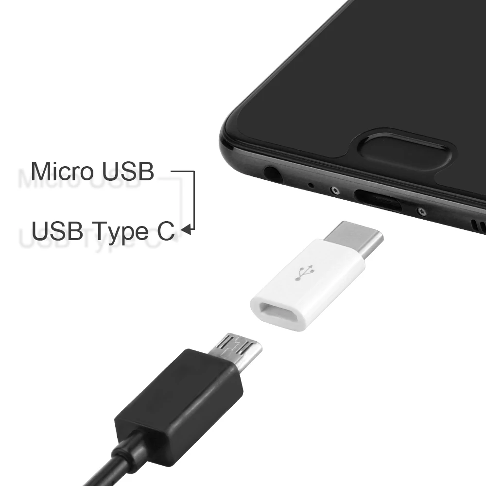 Универсальный Переходник Micro USB в C переходник Type адаптер для Samsung Xiaomi