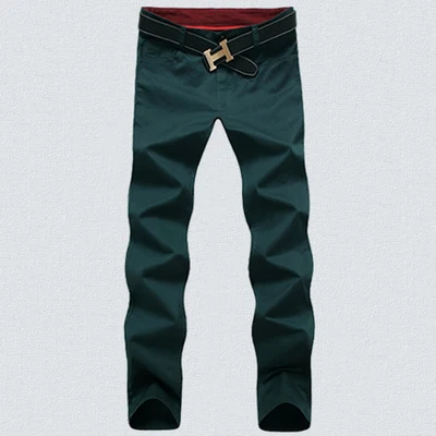 dark green Новинка, 8 цветов, размер 29-44, хлопковые мужские штаны, классические мужские штаны для бега, высокое качество, повседневные штаны, Мужская одежда, черные, цвет хаки брюки, брюки - Цвет: dark green