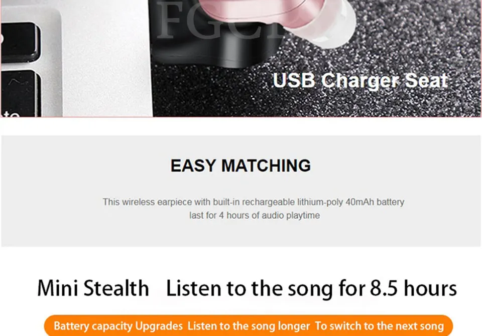 FGCLSY X12 мини беспроводные Bluetooth наушники портативная гарнитура USB Магнитная Зарядка Bluetooth наушники с микрофоном для iPhone