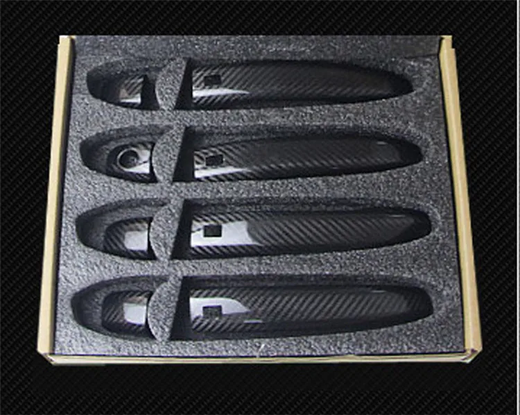 Car Accessories Carbon Fiber Auto Door Handle Knob Exterior Trim Covers Shell for Audi A1 A3 A4 A4L A5 Q3 Q5 S3 S4 S5 SQ5 B8 B9