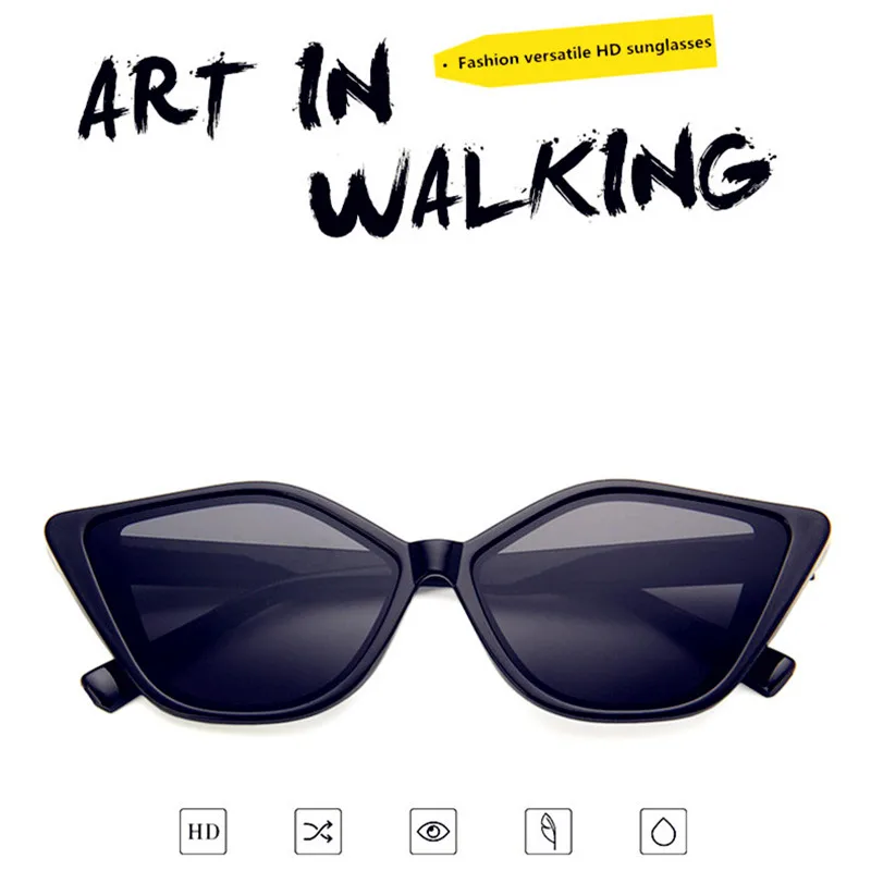 CURTAIN Oculos Lunette de Soleil New Classic Sunglasses Men Brand Designer Mirror Cat Eye Star Style Rays Protection | Аксессуары для