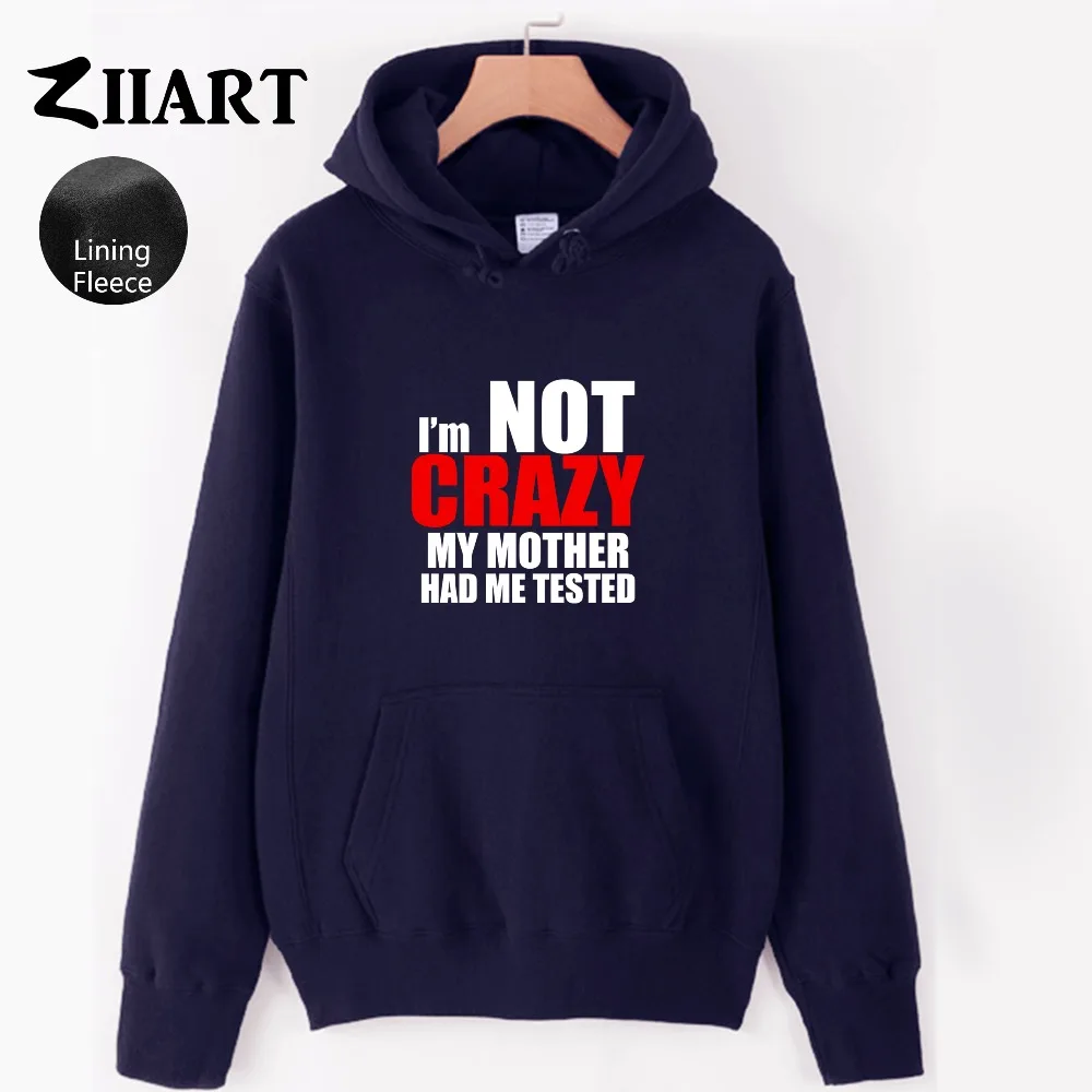 

Letters Words TBBT Clip Art I'm Not Crazy My Mother Had Me Tested Quotes Autumn Winter Fleece Girls Woman Hoodies ZIIART